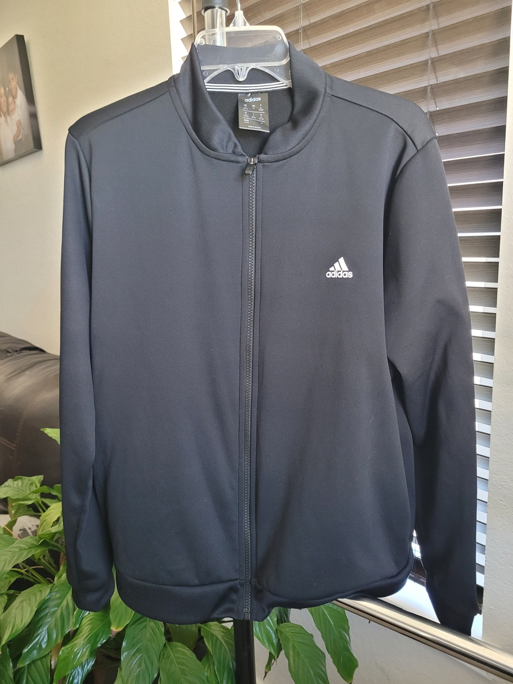 Adidas Men's Black Full-Zip Track Jacket